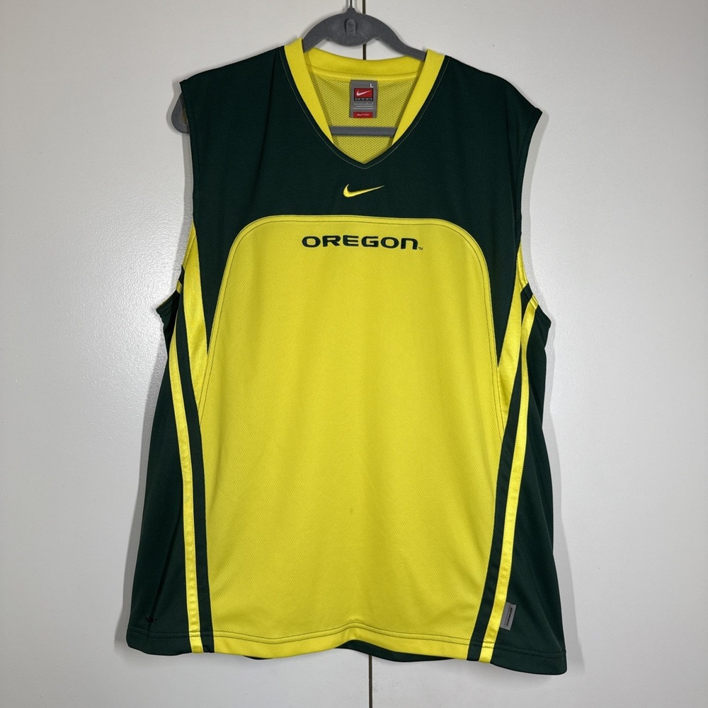 Oregon Ducks Nike Team Apparel Muscle Tank Top Men's Large Vintage